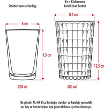 Bezos Allegra Beyaz Akrilik Bardak 6'lı Set | 400 ml | Kırılmaya Dayanıklı, Cam Değildir | Su, Meşrubat ve Sunum Için Ideal