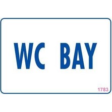 Bezos Wc Uyarı Levhası 17,5X25 KOD:1783