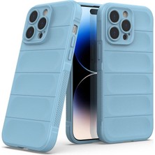 Bezos iPhone 15 Pro Kılıf Optimum Silikon - Sky Blue