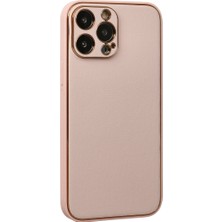 Vexor iPhone 13 Pro Kılıf Coco Deri Silikon Kapak - Pudra