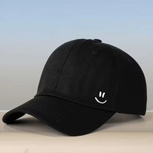 L'eivor Minimal Gülücük Baskılı Çıt Çıtlı Şapka