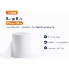Bezos Sargı Bezi 15 cm x 10 M 1 Adet Pamuklu Hidrofil Gazlı Bez Tekli Rulo Sargı Bezi