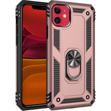 Vexor iPhone 11 Kılıf Sofya Yüzüklü Silikon Kapak - Rose