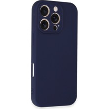 Bezos iPhone 16 Pro Kılıf First Silikon - Lacivert