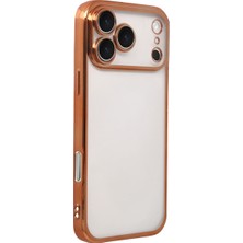 Bezos iPhone 17 Pro Max Razer Lensli Silikon - Turuncu