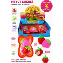 Emrah Gültekin Meyve Squishy 1 Adet Sukuşi Oyuncak Sıkılabilir Yumuşak Esnek Stres Oyuncağı Çocuk Eğlence Seti