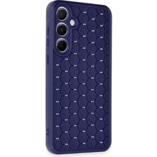 Bezos Galaxy A55 5g Kılıf Petek Silikon Kapak - Lacivert