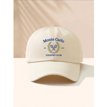 L'eivor Monte Carlo Country Club Tenis Baskılı Çıt Çıtlı Şapka