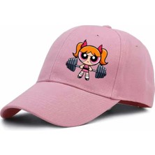 L'eivor Powerpuff Girls Baskılı Çıt Çıtlı Şapka