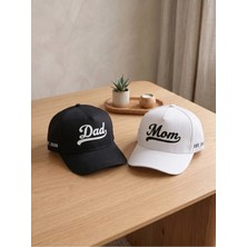 L'eivor Mom & Dad Kişiye Özel Bebek Doğum Tarihli 2' Li Takım Pamuk Şapka