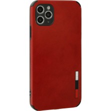 Bezos iPhone 11 Pro Max Kılıf Loop Deri Silikon - Kırmızı