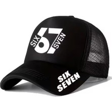 L'eivor Six Seven 67 Baskılı Fileli Çıt Çıtlı Şapka
