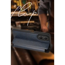 Bezos Reno 11F Kılıf Flip Cover - Kırmızı