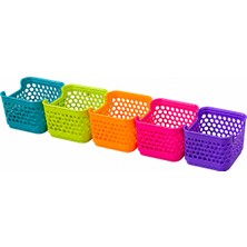 Yapı 3D Çok Amaçlı Delikli Düzenleyici Saklama Sepeti 20 x 12 x 10 cm 🏡✨ Masaüstü Dolap Içi
