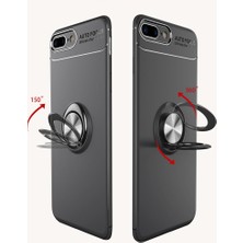Bezos iPhone 7 Plus Kılıf Range Yüzüklü Silikon - Kırmızı