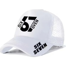 L'eivor Six Seven 67 Baskılı Fileli Çıt Çıtlı Şapka