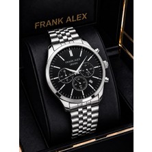 Frank Alex Kronometreli Kadran 2 Yıl Garantili Çelik Kordon 3 Atm Erkek Kol Saati FG.X7273.5