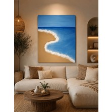 Şnt Art Studio 3 Boyutlu Dokulu El Yapımı Deniz Dalgası Görünümlü Kabartma Pinterest Tablo