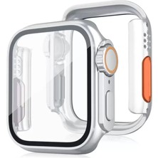 Motto Ticaret Newface Apple Watch 44MM Watch 49MM Kasa Dönüştürücü ve Ekran Koruyucu - Gümüş