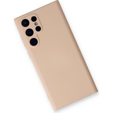 Bezos Galaxy S22 Ultra Kılıf Nano Içi Kadife Silikon - Pudra