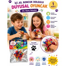 Emrah Gültekin Jel Boncuklu Pati Stres Topu 1 Adet Sıkılabilir Squishy Duyusal Oyuncak Renkli Yumuşak Eğlenceli Sukuşi