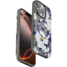 Motto Ticaret Onegif Apple Iphone 14 Pro Max Flower Series Magsafe Kapak - Gri