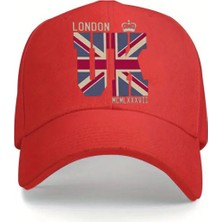 L'eivor United Kingdom Uk London Retro Tasarım Baskılı Çıtlı Şapka