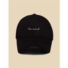 L'eivor Time Heals All Baskılı Çıt Çıtlı Şapka