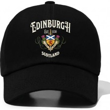 L'eivor Edinburgh Scotland Baskılı Pamuk Şapka