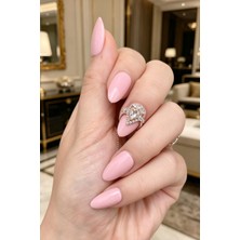 Easy Beauty Kedi Gözü Takma Tırnak Large Kısa Badem Takma Tırnak 10 Adet Bedene Göre
