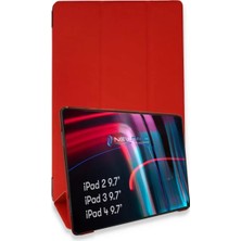 Motto Ticaret Newface Apple Ipad 4 9.7 Kılıf Tablet Smart Kılıf - Kırmızı