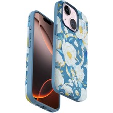 Motto Ticaret Onegif Apple Iphone 15 Plus Flower Series Magsafe Kapak - Mavi