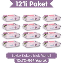1001 Leylak Kokulu Islak Mendil 864 Yaprak (12X72) – Koli