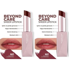 1001 Beyond Care Sheer Lipstick 907 - Glossy Espresso - Yoğun Nemlendirici Besleyici Etki - Parlak Ruj (