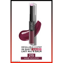 1001 Infaillible 2-Step 24 Saat Kalıcı Likit Ruj & Balm - 215 Wine Oclock