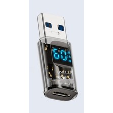 1001 Revolution USB 3.2 To Type C Dönüştürücü 60W Hızlı Şarj 10GBPS Veri Transferi Dijital Ekran