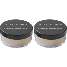 1001 Ipeksi Toz Pudra - Sabitleyici Etki Mat Bitiş - Loose Powder 04 Desert Sand (2 Paketi)