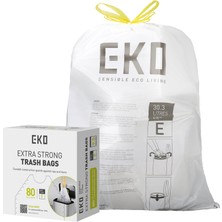 1001 Easy Dispense Roll 80 Adet Ekstra Güçlü Ipli Uzun Mutfak Çöp Torbası, 8 Galon Çöp Torbası