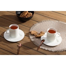1001 Superior Bone Porcelain Elix 2 Kişilik Çay Fincan Takımı 200CC