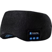 1001 Arpag Import Bluetooth Kulaklıklı Uyku Bandı, Siyah, Yumuşak Polar ve Spandex, Kablosuz Müzik D