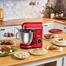 1001 Mastermaid Chef Ultra D2000W Dijital Ekranlı Hamur Yoğurma Makinesi Imperial Red 7l