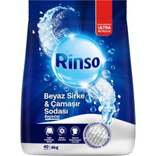 1001 Beyaz Sirke ve Çamaşır Sodası Beyazlar Için Toz Deterjan 6 kg