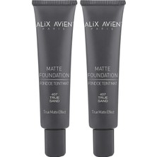 1001 Uzun Süre Kalıcı Doğal Mat Bitişli E Vitamini Içeren Mat Fondöten - Matte Foundation 407 True