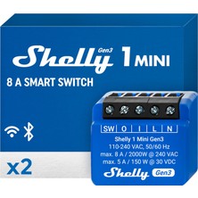 1001 1 Mini Gen 3 | Wifi ve Bluetooth Smart Switch Röle 1 Kanal 8A | Ev Otomasyonu | Alexa ve Google Hom