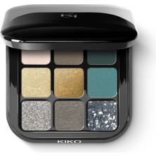 1001 Kiko Göz Farı Paleti - New Glamour Multi Finish Eyeshadow Palette 06 Green Vibes
