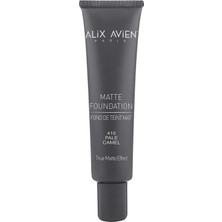 1001 Uzun Süre Kalıcı Doğal Mat Bitişli E Vitamini Içeren Mat Fondöten - Matte Foundation 410 Pale