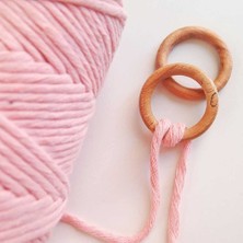 1001 Benim Marifetlerim - Pembe Büklüm Makrome Ipi 4 mm 250 Gram