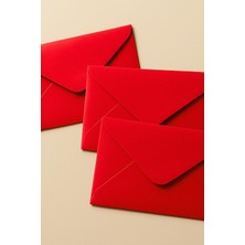 1001 Minik Zarf, 7x9 cm 25 Adet (Kırmızı)