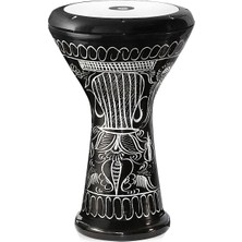 1001 Profi Solo Darbuka El Gravürü 3029-S Siyah 44,5 cm