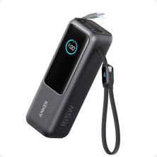 1001 25.000 Mah Power Bank, 165W, Taşınabilir Şarj Cihazı, Dahili Usb-C ve Geri Çekilebilir Kablo, 1